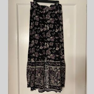 Floral Black and Purple Women's Skirt